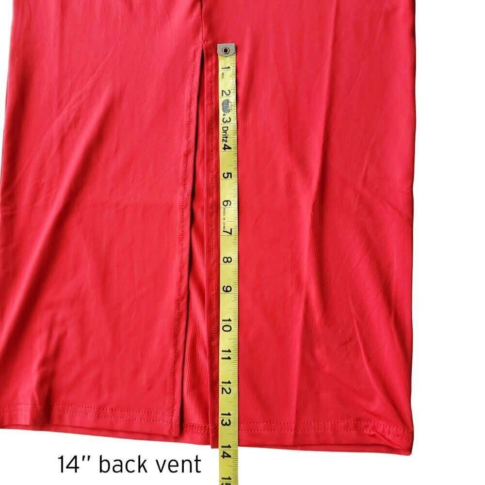 DAISY NWT Cherry Red High Neck Racerback Slit Sexy Maxi Dress BodyCon Size S - Picture 11 of 12